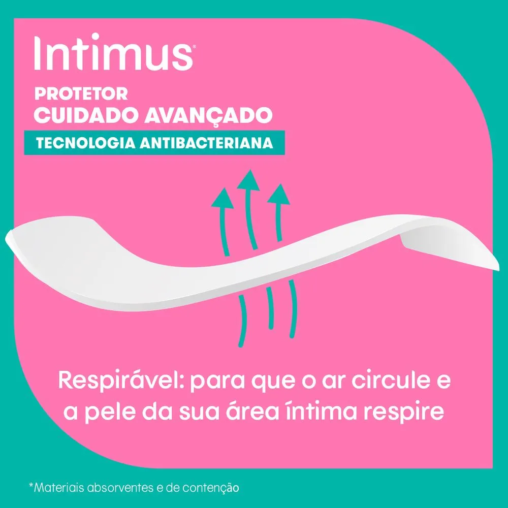 Protetor Diário Intimus Cuidado Avançando Tecnologia Antibacteriana 15 Unidades — foto 5