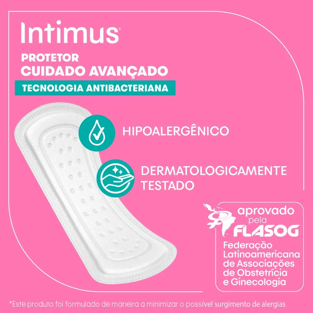 Protetor Diário Intimus Cuidado Avançando Tecnologia Antibacteriana 15 Unidades — foto 3