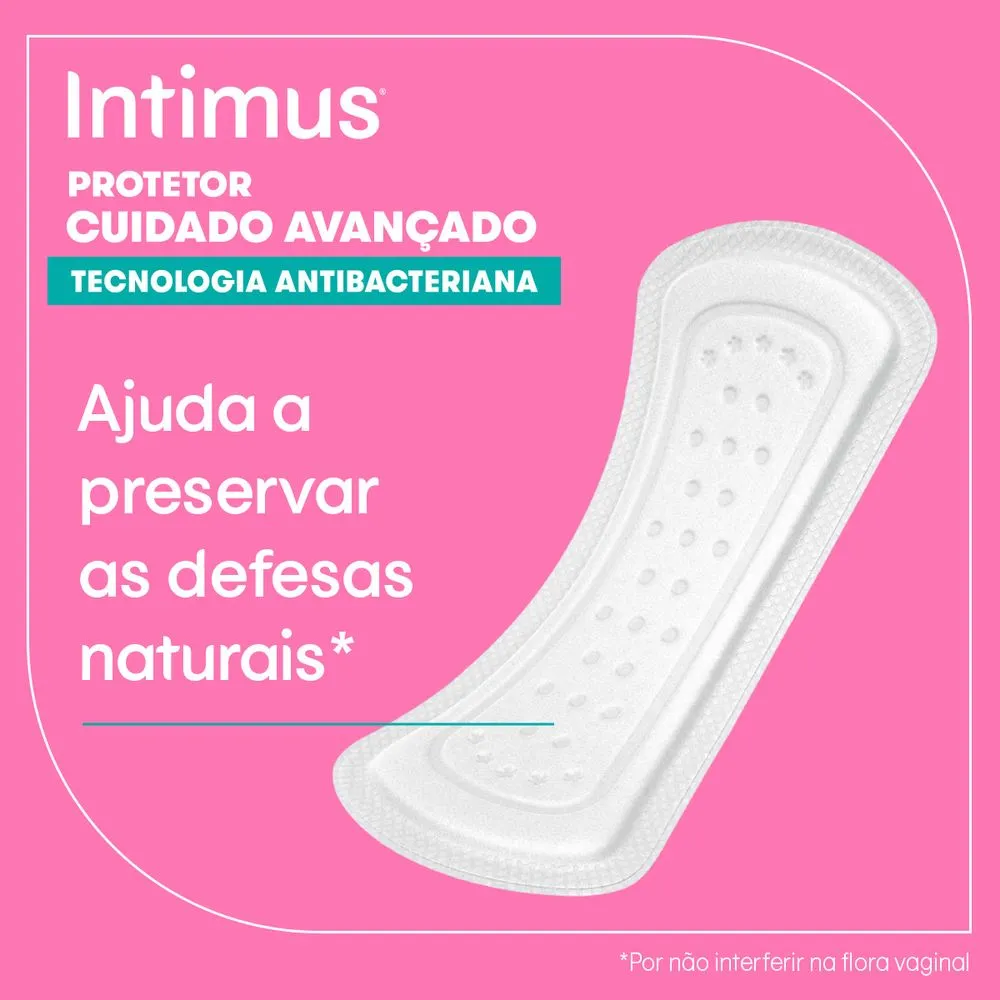 Protetor Diário Intimus Cuidado Avançando Tecnologia Antibacteriana 15 Unidades — foto 4