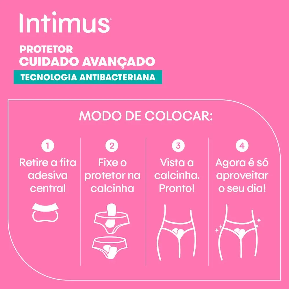 Protetor Diário Intimus Cuidado Avançando Tecnologia Antibacteriana 80 Unidades — foto 7