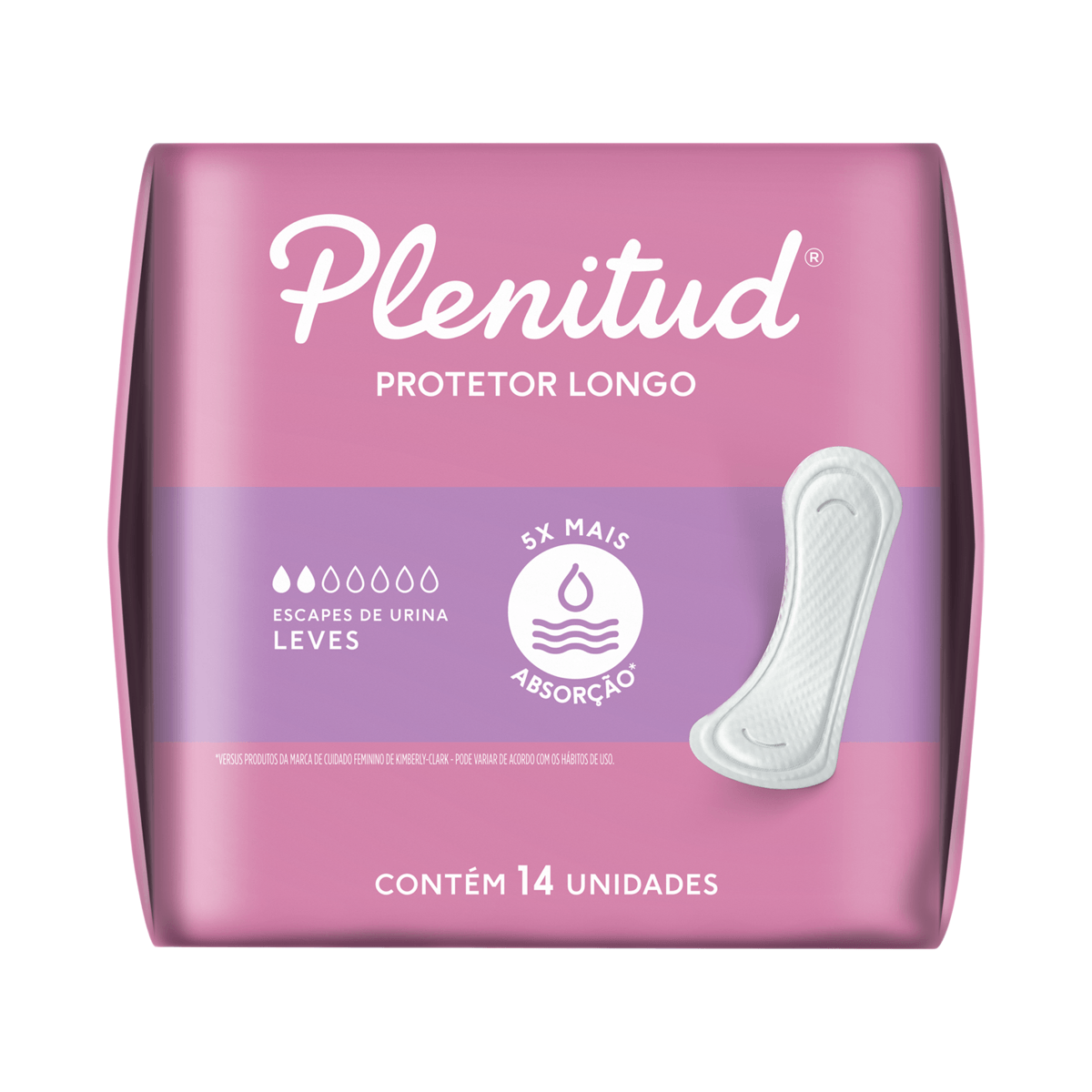 Protetor Diário Plenitud Femme Longo Incontinência Urinária Leve 14 Unidades