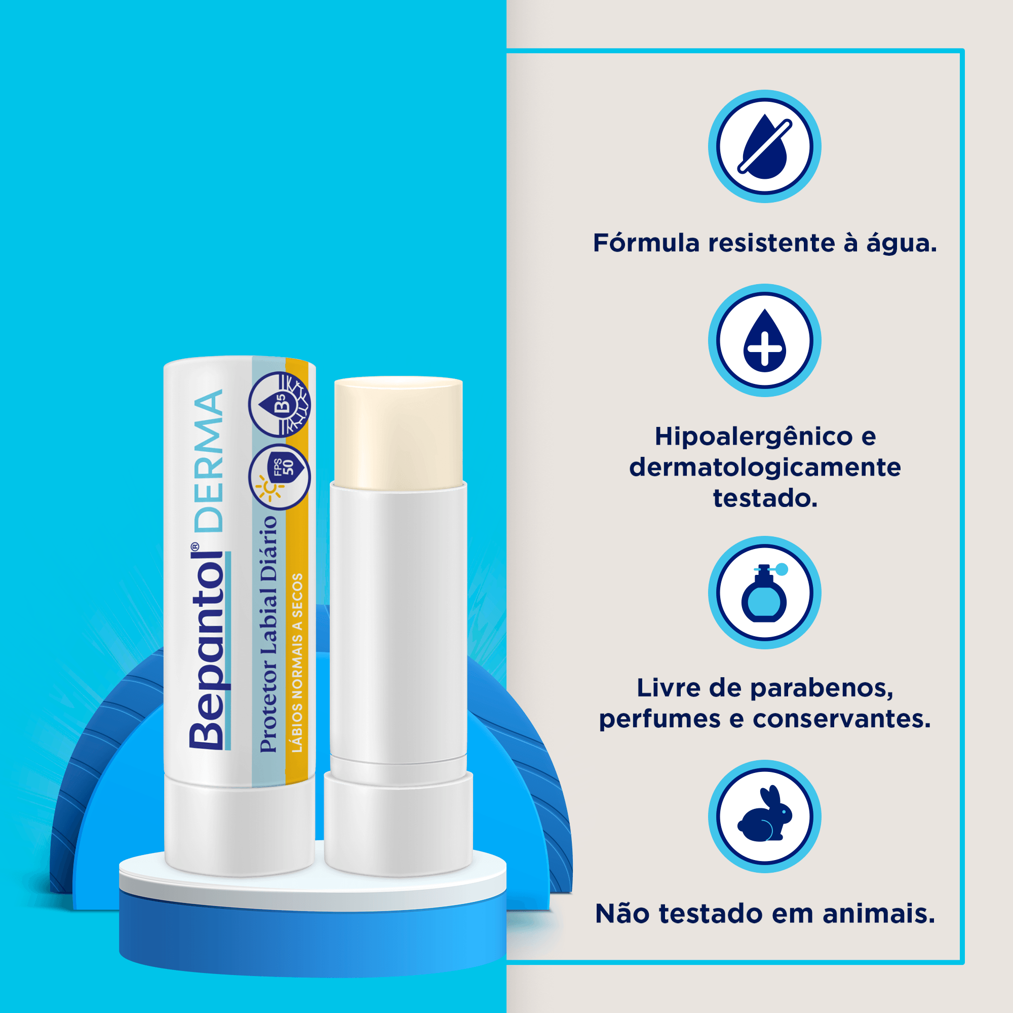 Protetor Labial Bepantol Derma Diário FPS50 4,5g — foto 4