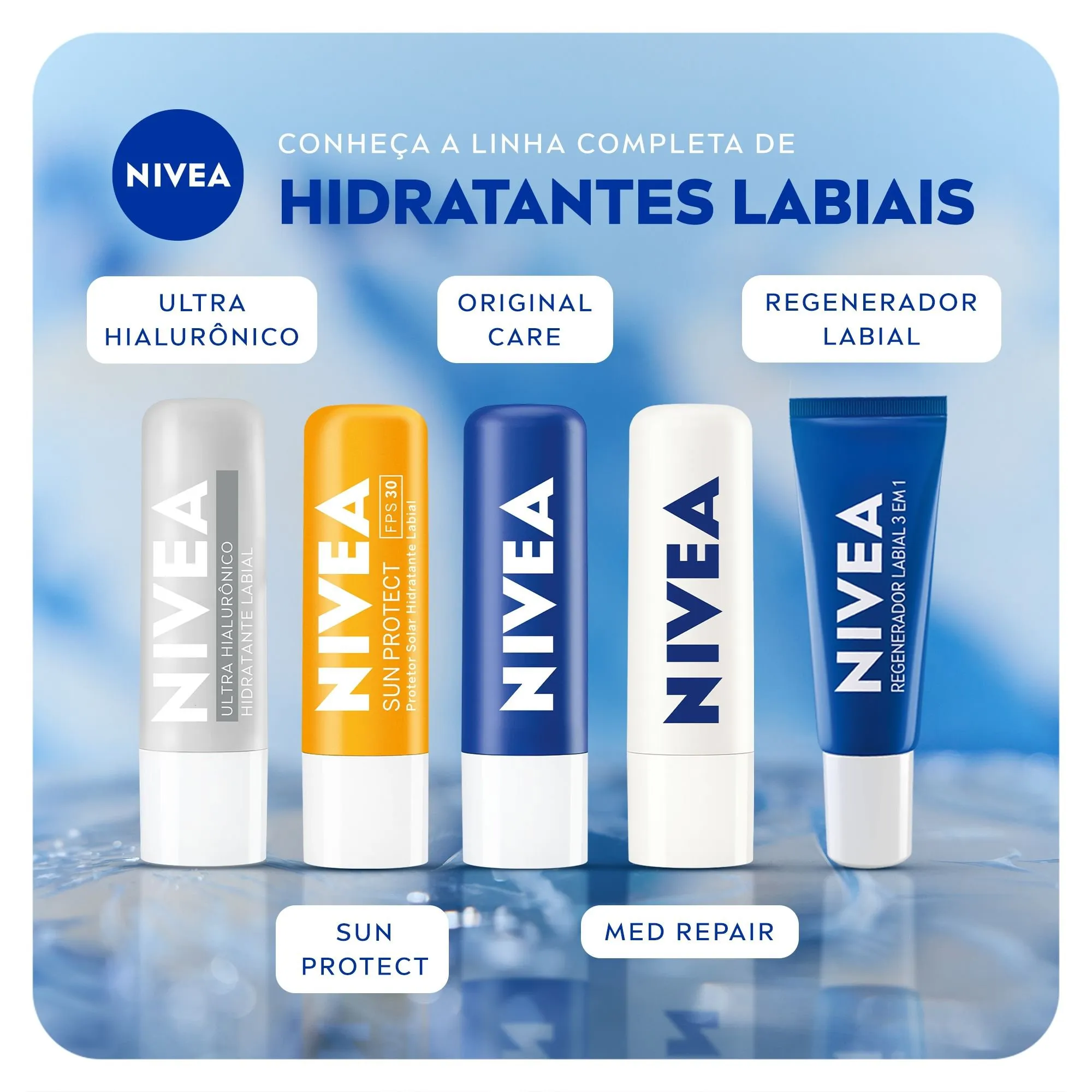 Protetor Labial Nivea Sun Protect Hidratante FPS30 4,8g — foto 8