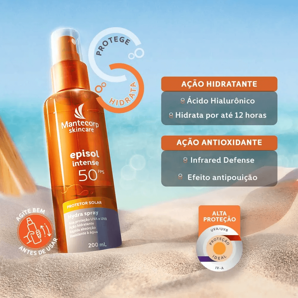 Protetor Solar Episol Intense FPS50 Hidra Spray 200ml — foto 3