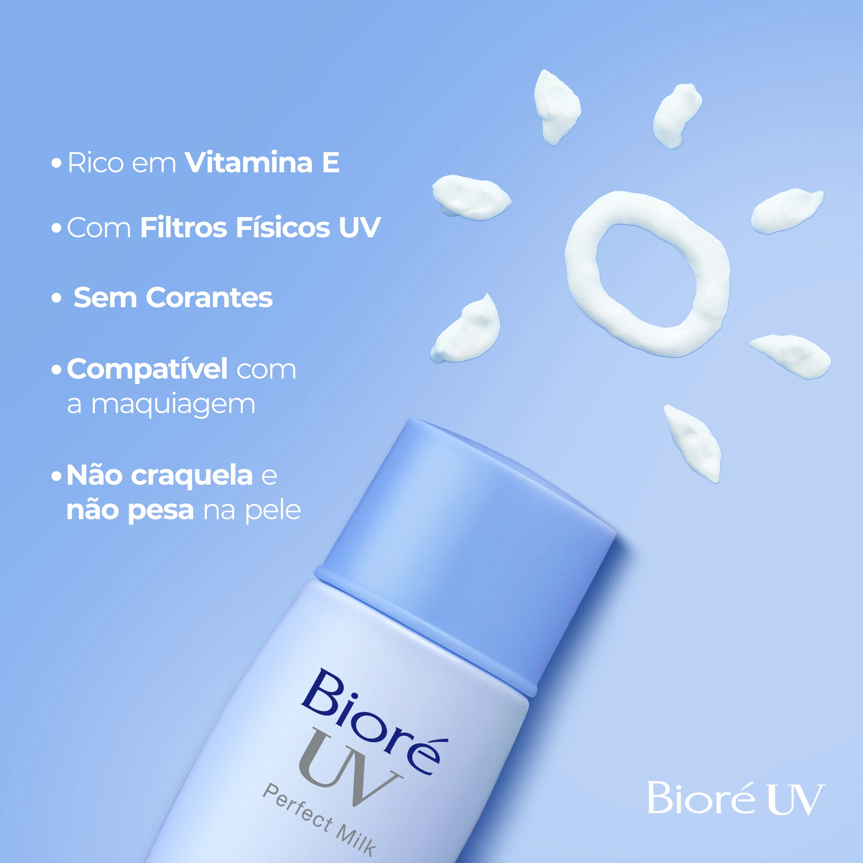 Protetor Solar Facial Bioré Perfect Milk Toque Seco FPS50 40ml — foto 4