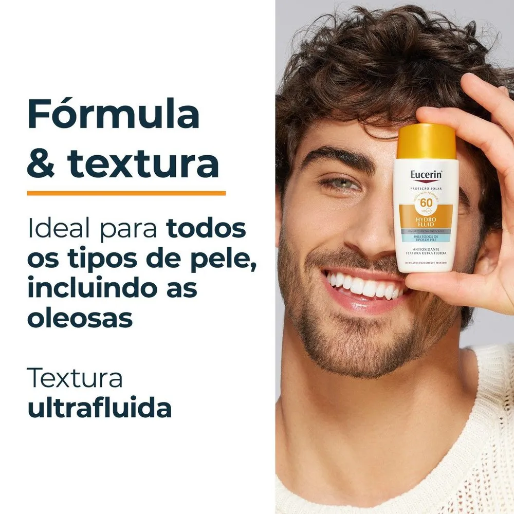 Protetor Solar Facial Eucerin Sun Hydro Fluid FPS60 50ml — foto 6