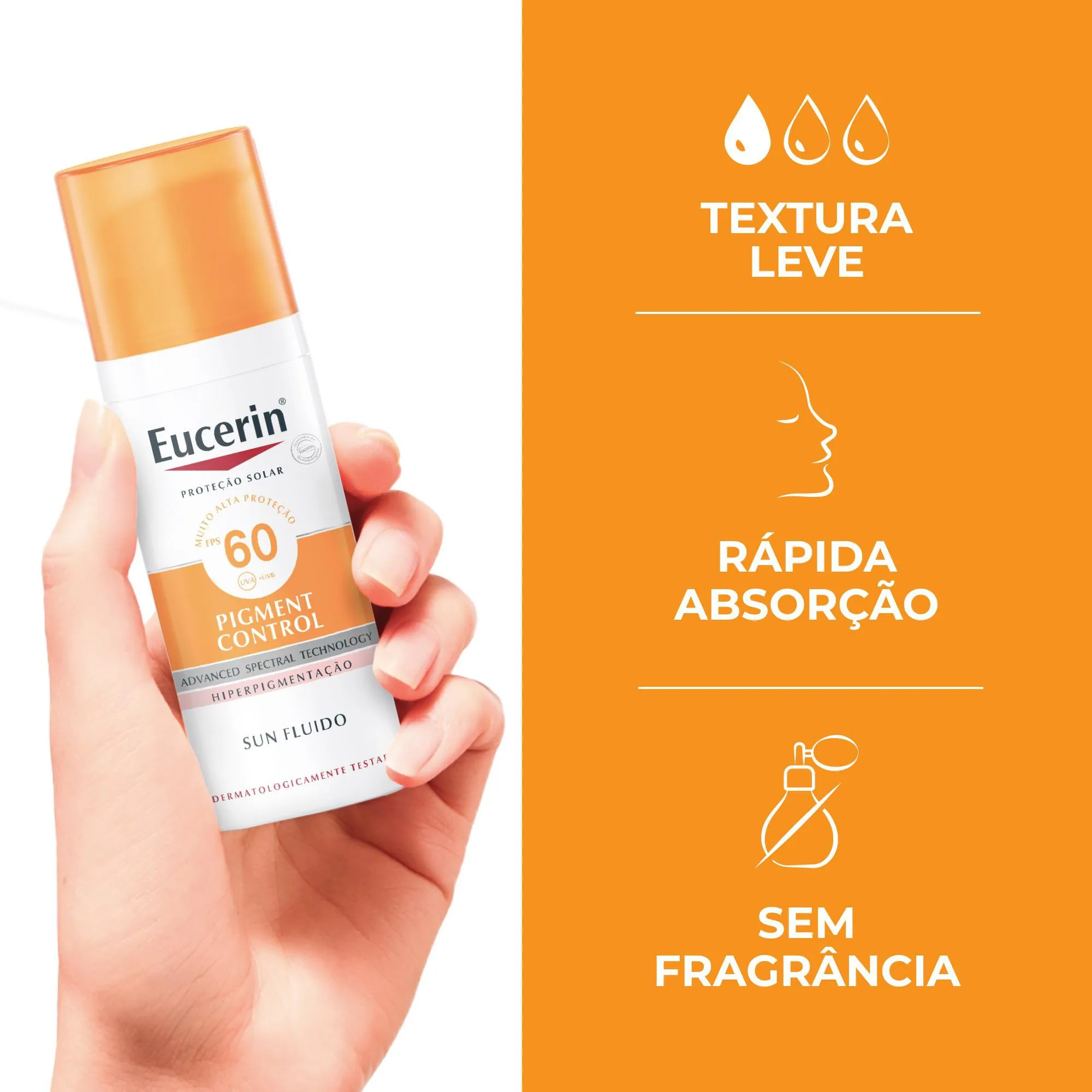 Protetor Solar Facial Eucerin Sun Pigment Control Fluido FPS60 50ml — foto 4
