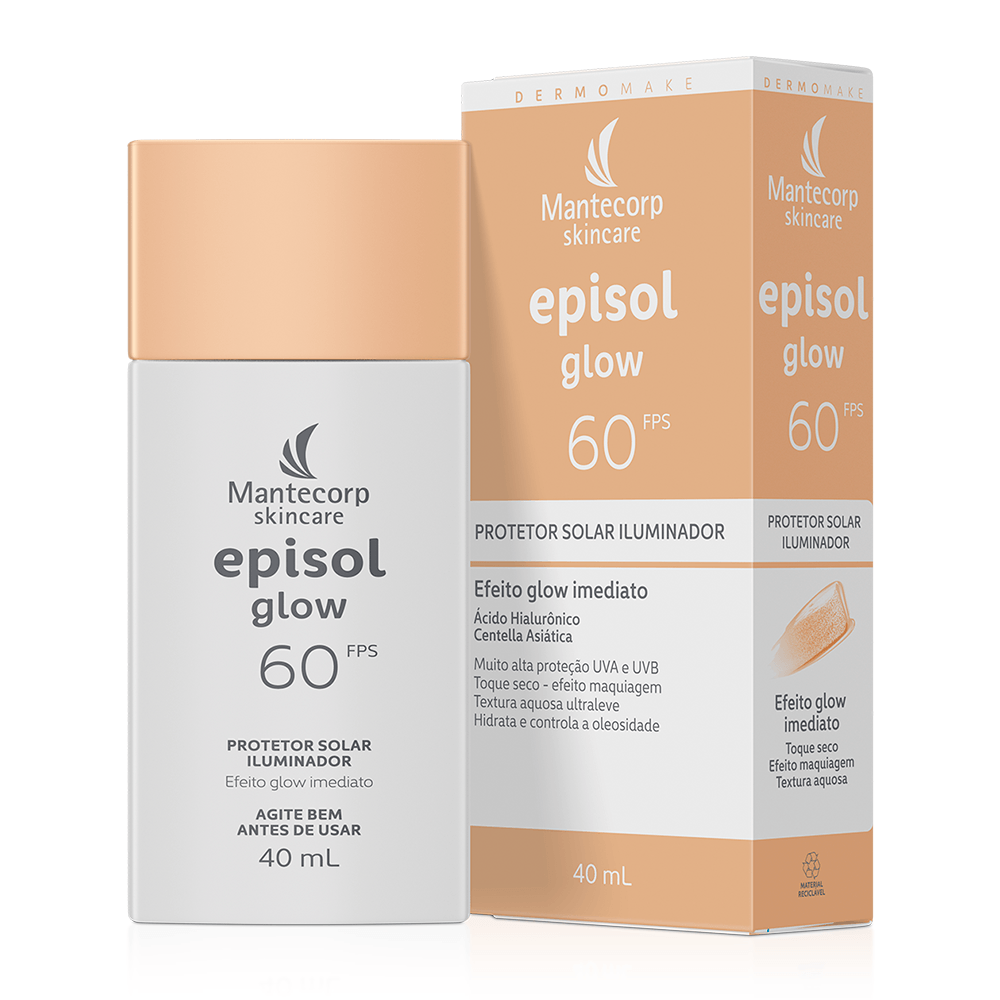 Protetor Solar Facial Iluminador Episol Glow FPS60 40ml