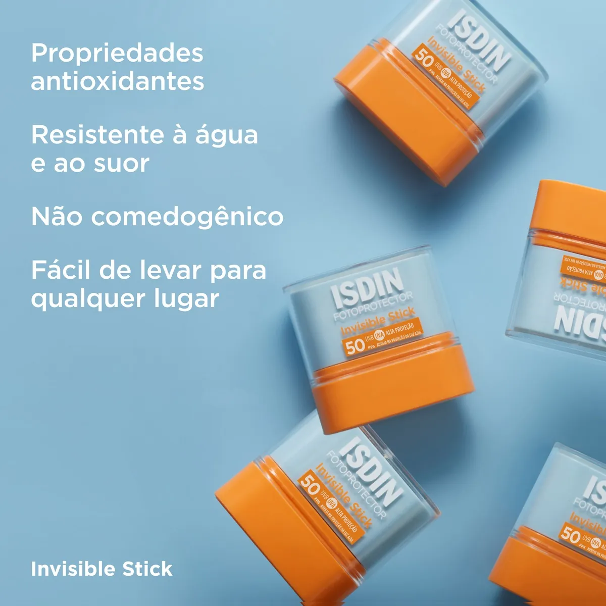 Protetor Solar Facial ISDIN Invisible Stick FPS50 Stick 10g — foto 3