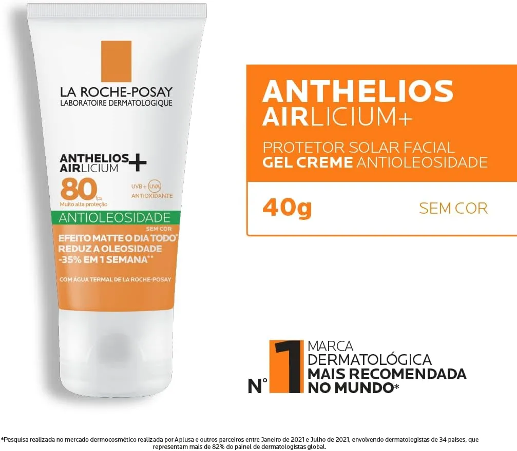 Protetor Solar Facial La Roche-Posay Anthelios Airlicium+ FPS80 40g — foto 3