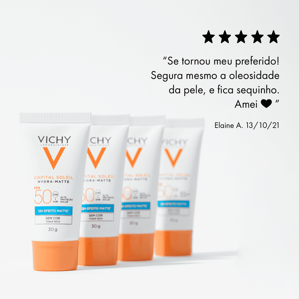 Protetor Solar Facial Vichy Capital Soleil Hydra Matte FPS50 30g — foto 9