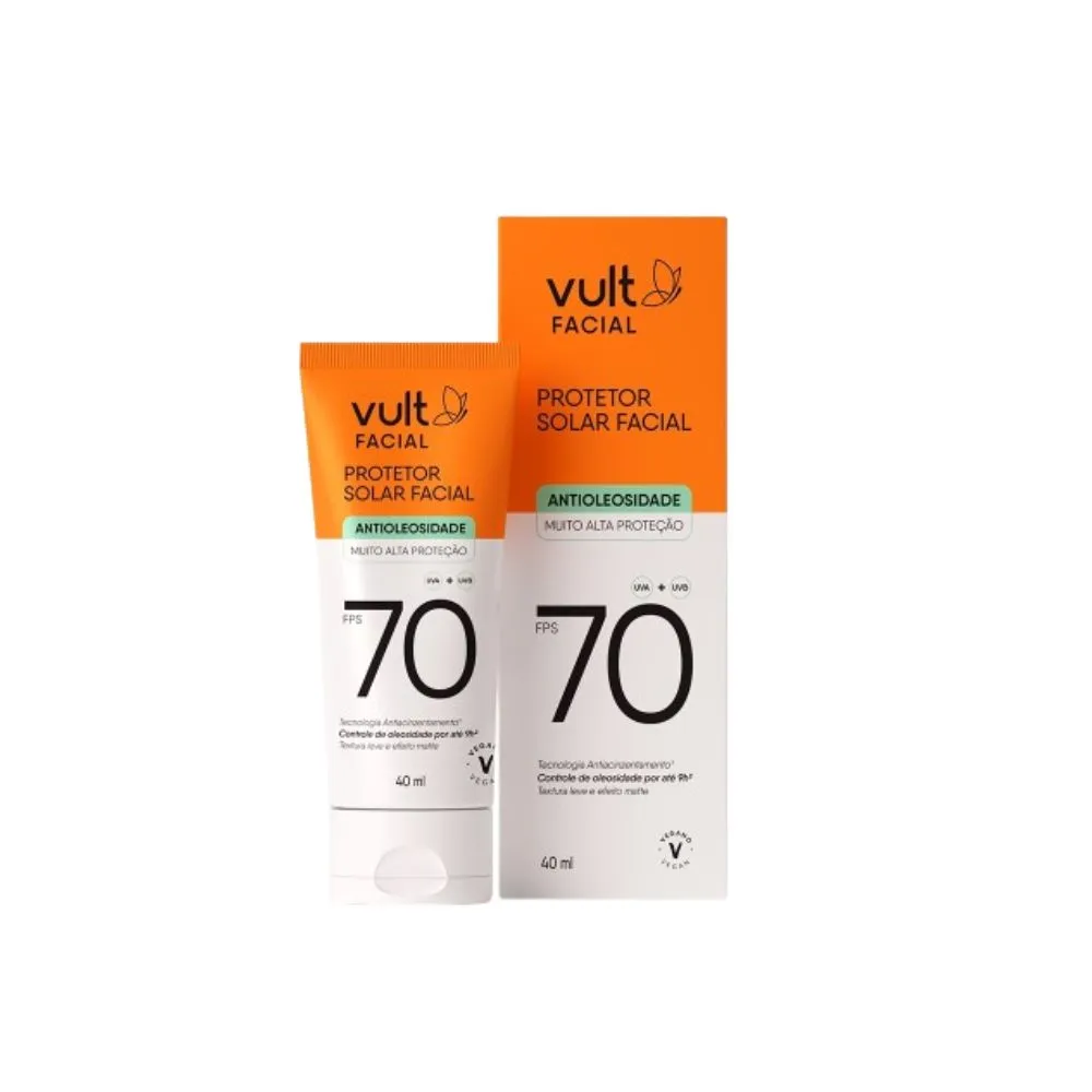 Protetor Solar Facial Vult Antioleosidade e Efeito Matte FPS70 40ml — foto 2