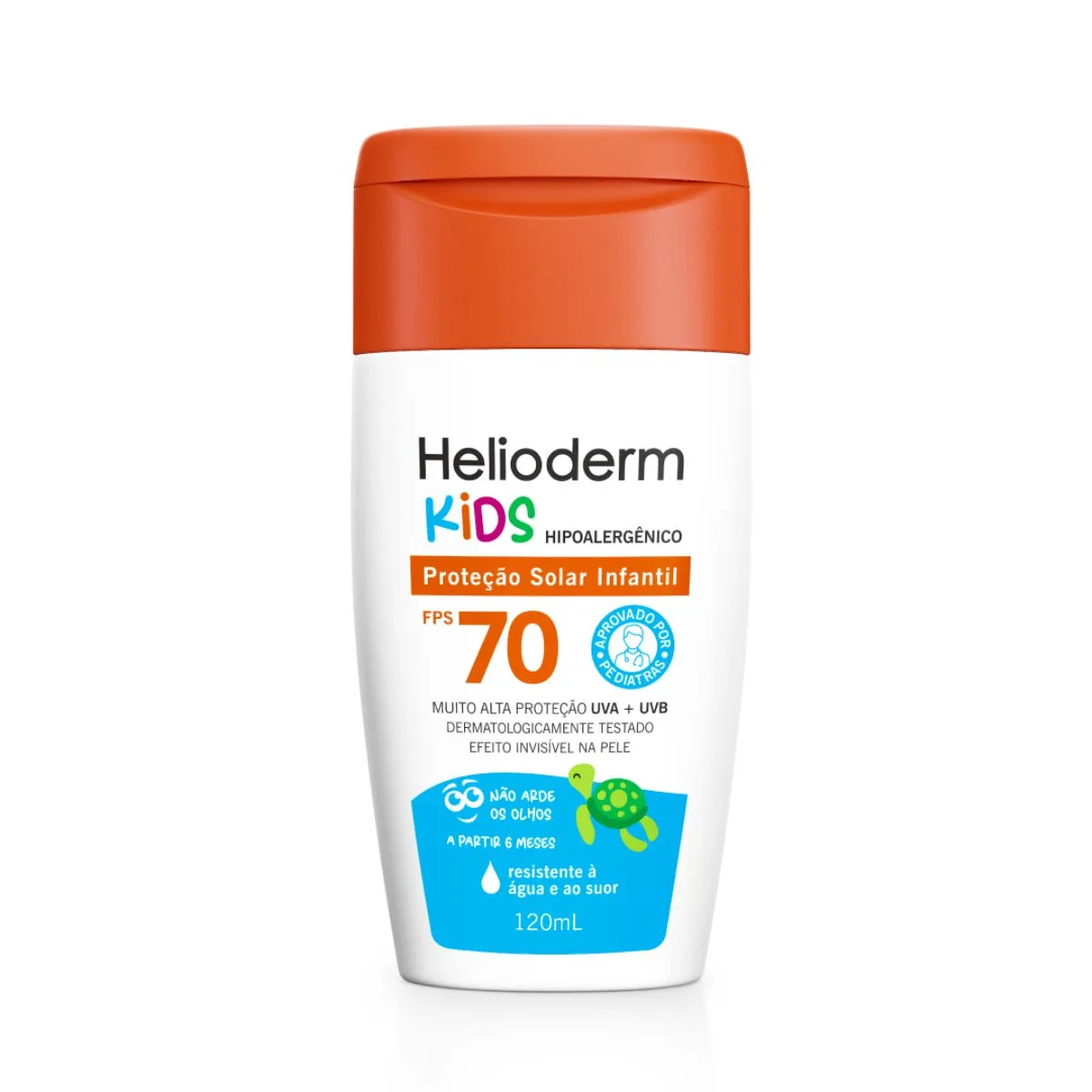Protetor Solar Helioderm Suncare Kids FPS70 Resistente à Água 120ml
