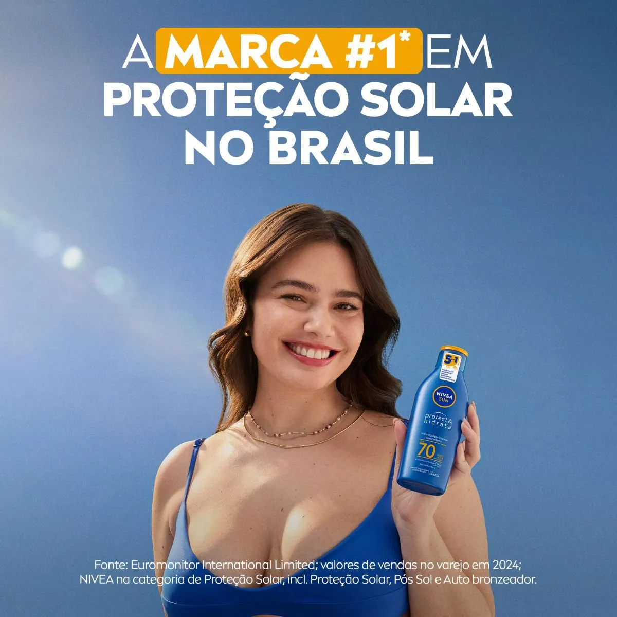Protetor Solar Nivea Sun Protect & Hidrata FPS70 200ml — foto 3