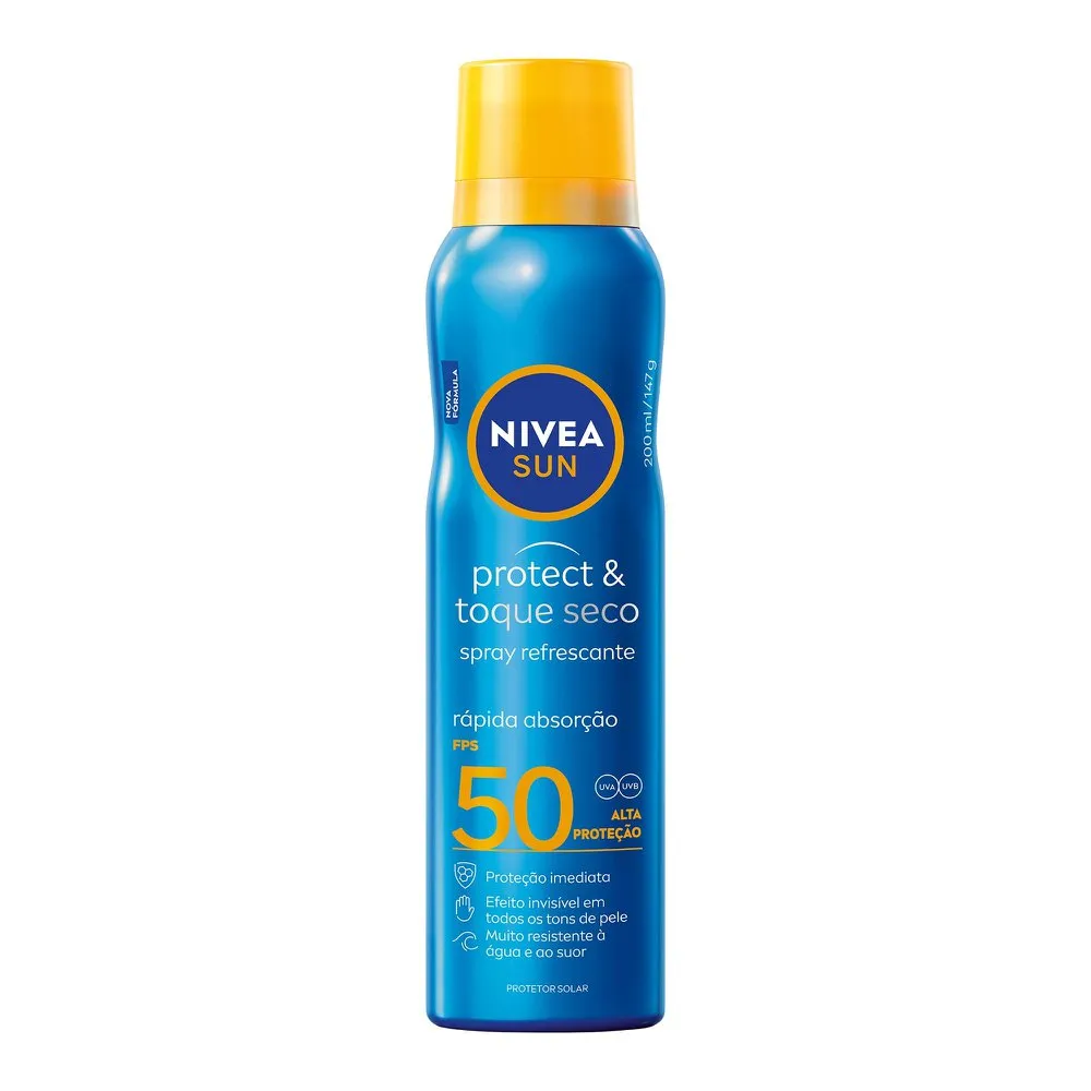 Protetor Solar Nivea Sun Protect & Toque Seco FPS50 Spray 200ml