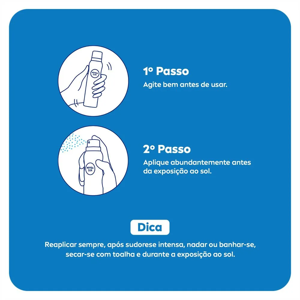 Protetor Solar Nivea Sun Protect & Toque Seco FPS50 Spray 200ml — foto 5