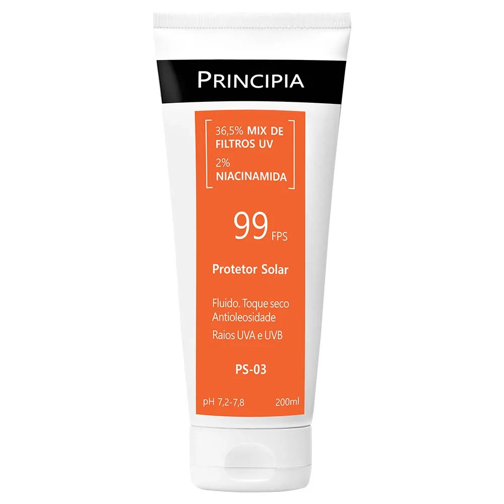 Protetor Solar Principia PS-03 FPS99 Mix de Filtros + Niacinamida 200ml