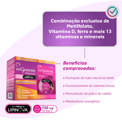 Regenesis Premium Lipinova 120 Cápsulas Moles — foto 4
