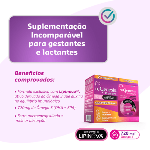 Regenesis Premium Lipinova 120 Cápsulas Moles — foto 3