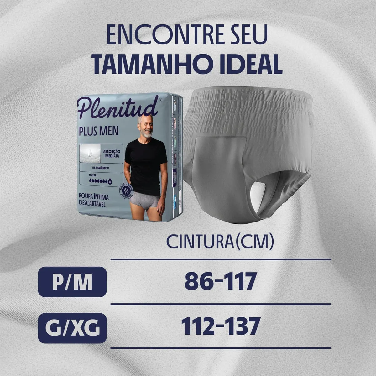 Roupa Íntima Descartável Plenitud Men G/Xg 16 Unidades — foto 7