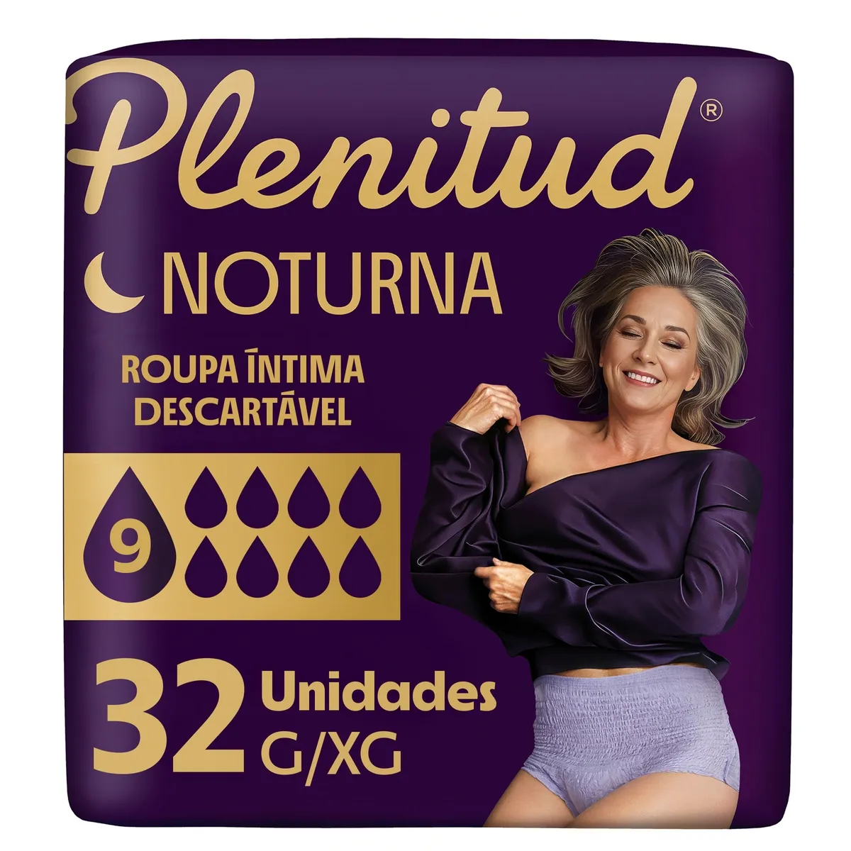 Roupa Íntima Plenitud Noturna Máxima Absorção G/XG 32 Unidades