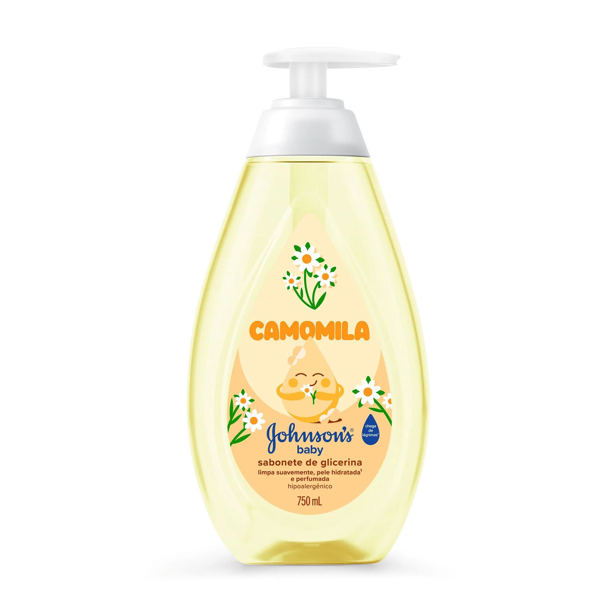 Sabonete De Glicerina Líquido Johnsons Baby Da Cabeça Aos Pés Camomila 750ml
