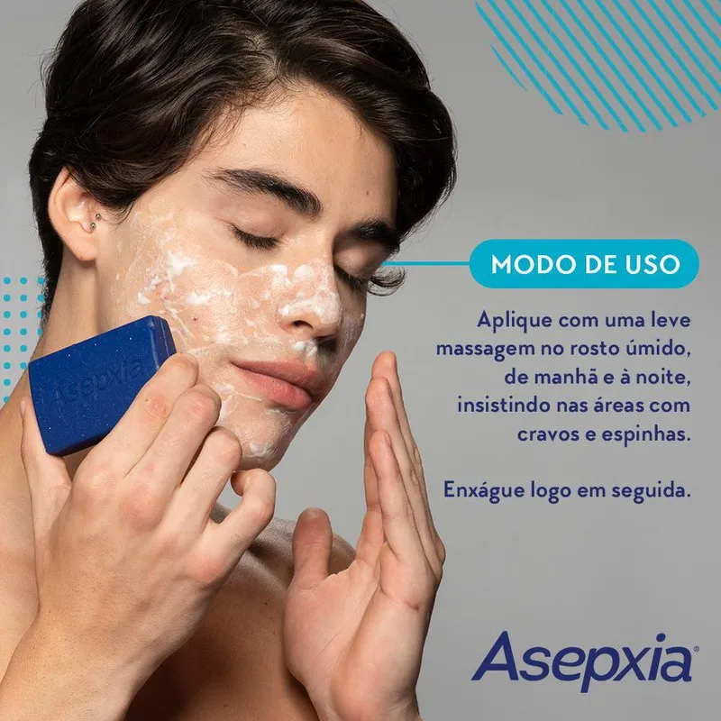 Sabonete em Barra Facial Asepxia Esfoliante Antiacne 80g — foto 8