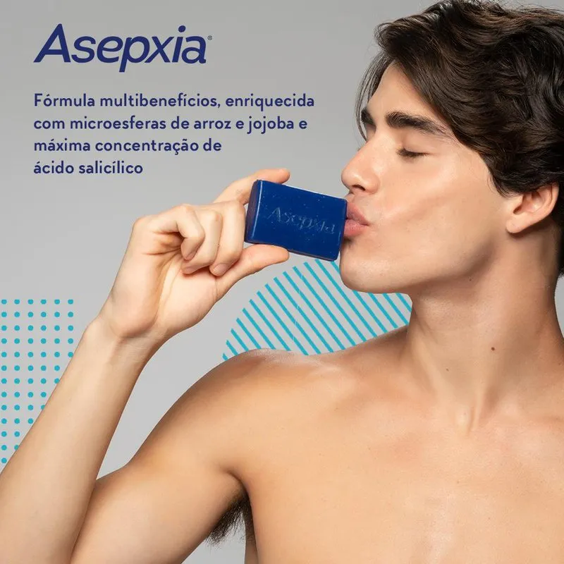 Sabonete em Barra Facial Asepxia Esfoliante Antiacne 80g — foto 7