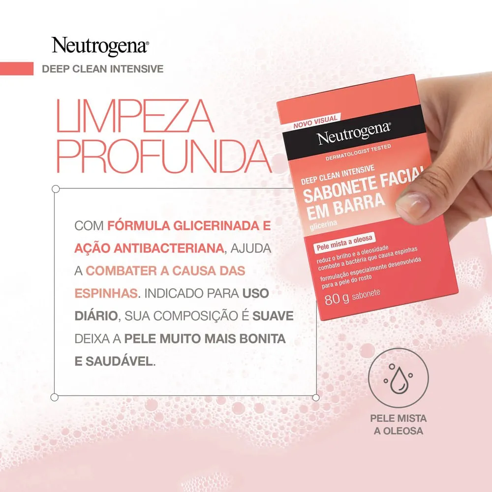 Sabonete em Barra Facial NeutrogenaDeep Clean 80g — foto 4