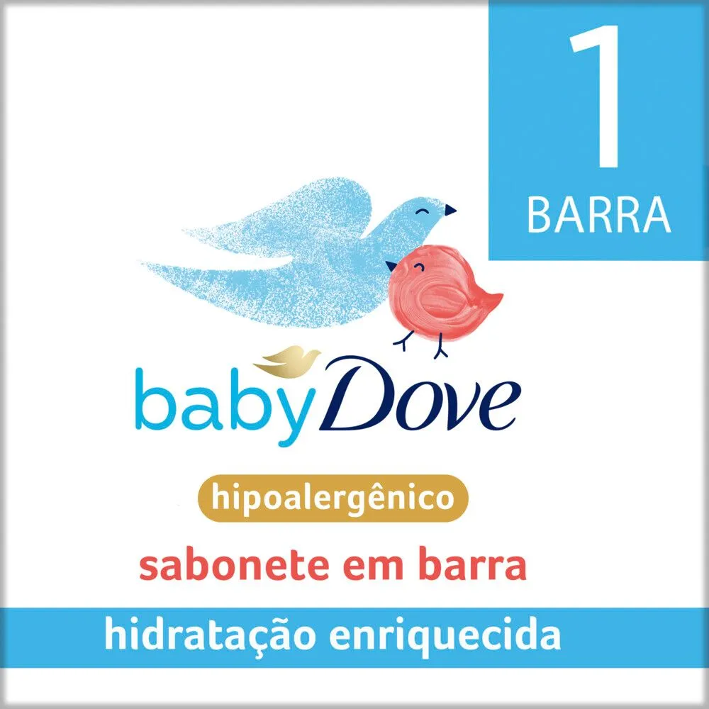 Sabonete em Barra Infantil Baby Dove Hidratação Enriquecida 75g