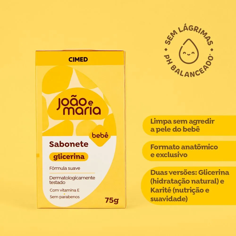 Sabonete em Barra Infantil João e Maria Bebê Glicerina 75g — foto 5