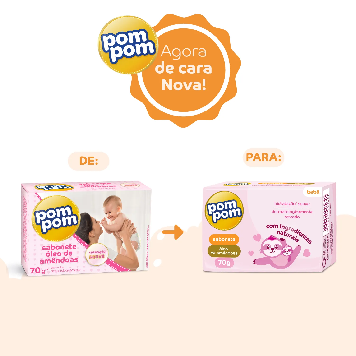 Sabonete em Barra Infantil Pom Pom Óleo de Amêndoas 70g — foto 5