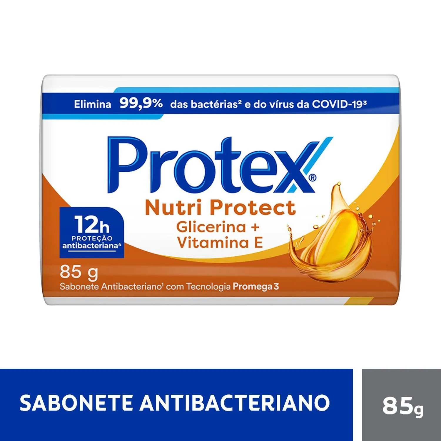 Sabonete em Barra Protex Nutri Protect Glicerina + Vitamina E Antibacteriano 85g
