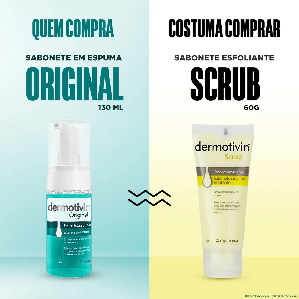 Sabonete em Espuma Facial Dermotivin Original 130ml — foto 8