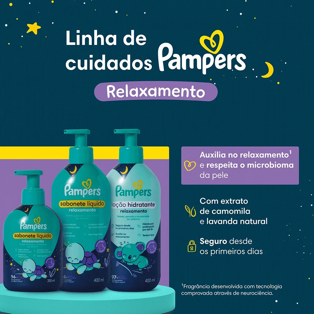 Sabonete Infantil Líquido Pampers Relaxamento 400ml Pump — foto 4