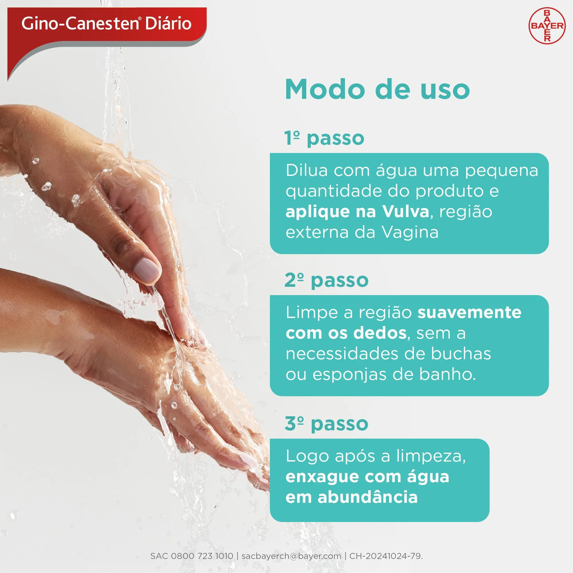 Sabonete Íntimo Gino Canesten Diário Triplo Cuidado Gel 200ml — foto 6