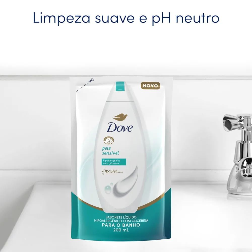 Sabonete Líquido Dove Pele Sensível Refil 200ml — foto 6