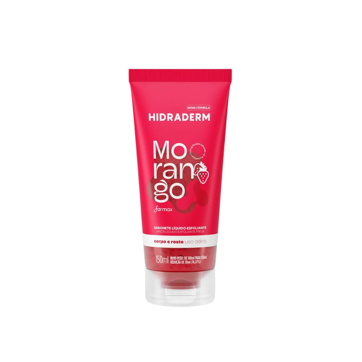 Sabonete Liquido Esfoliante Morango Hidraderm 150ml