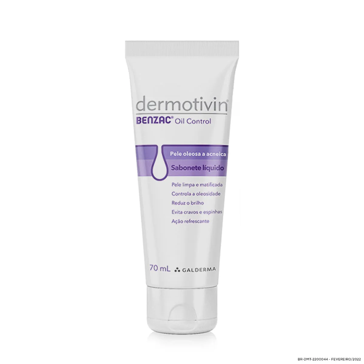 Sabonete Líquido Facial Dermotivin Benzac Oil Control Pele Oleosa e Acneica 70ml