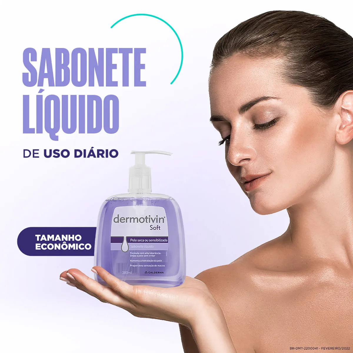 Sabonete Líquido Facial Dermotivin Soft Pele Seca ou Sensibilizada 300ml — foto 5