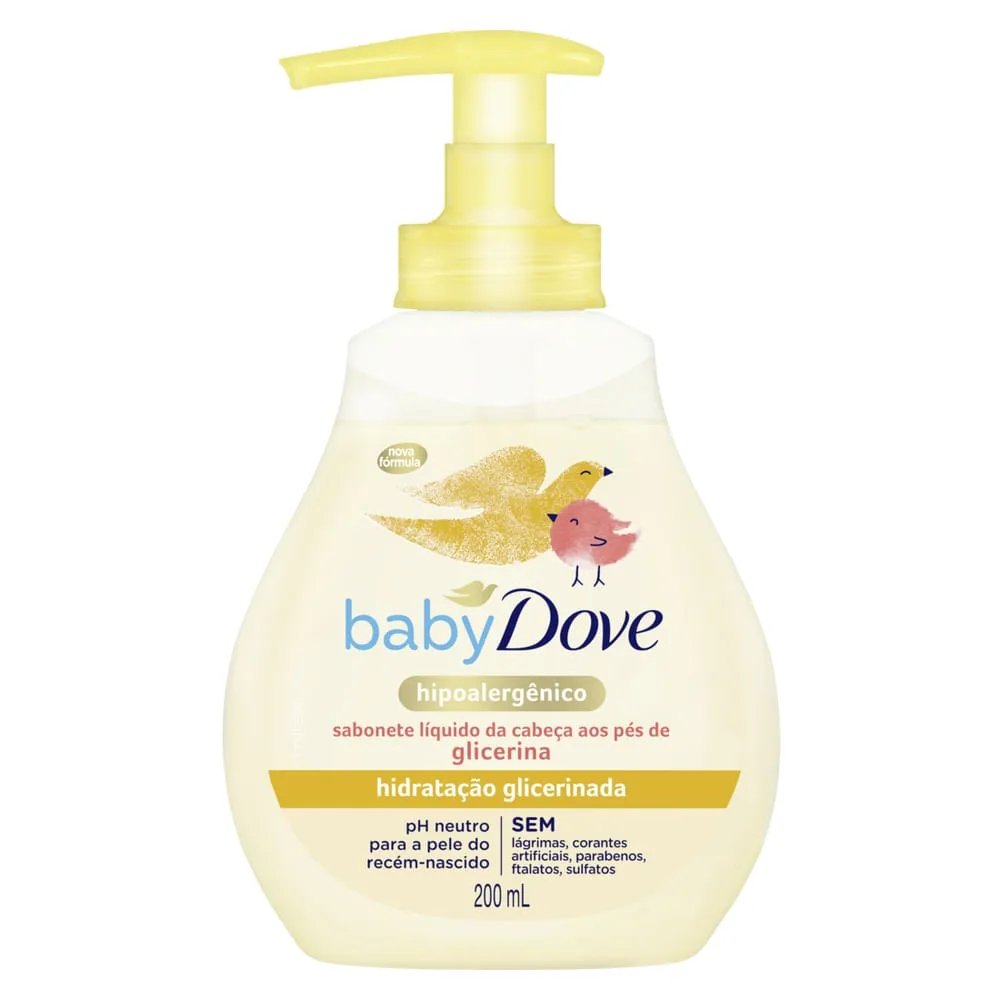 Sabonete Líquido Infantil Baby Dove Hidratação Glicerinada Recém-Nascido 200ml — foto 2