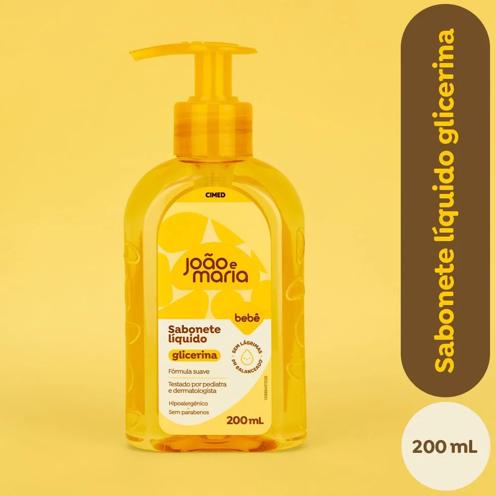 Sabonete Líquido Infantil João e Maria Bebê Glicerina 200ml — foto 2