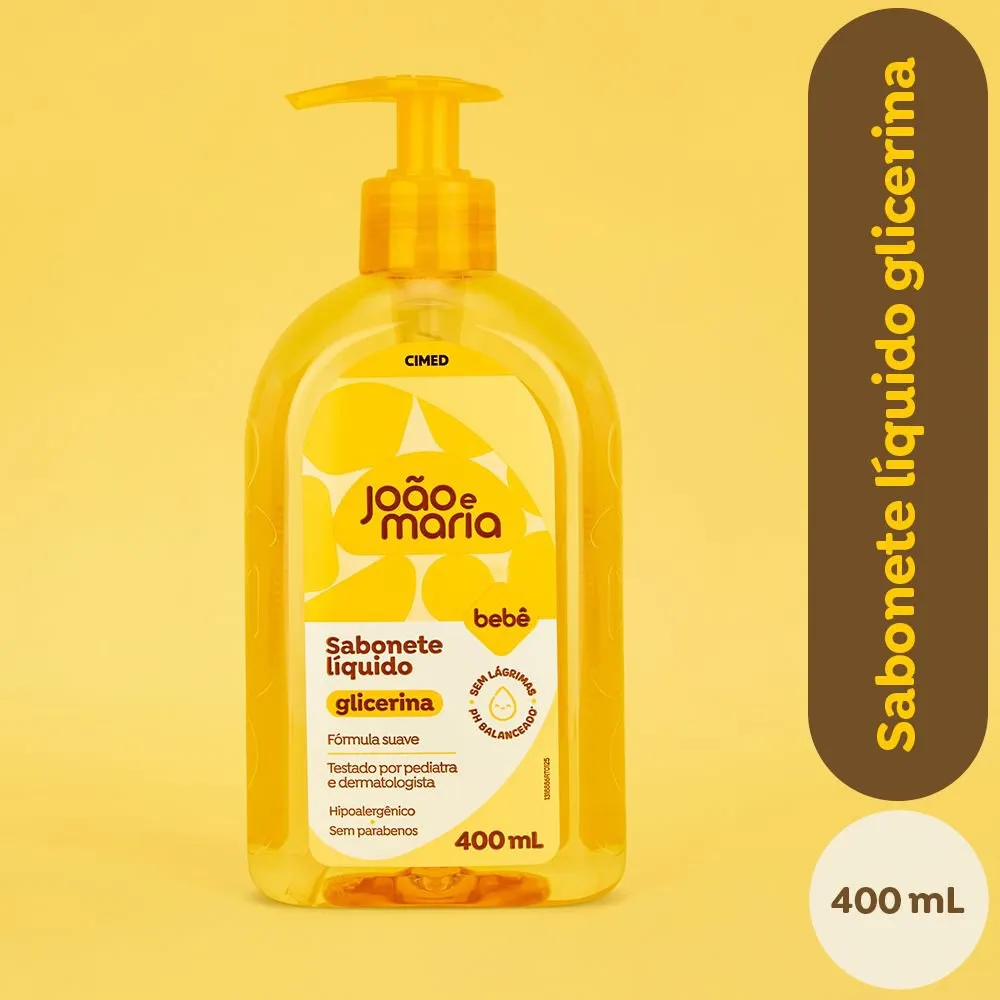Sabonete Líquido Infantil João e Maria Bebê Glicerina 400ml — foto 2
