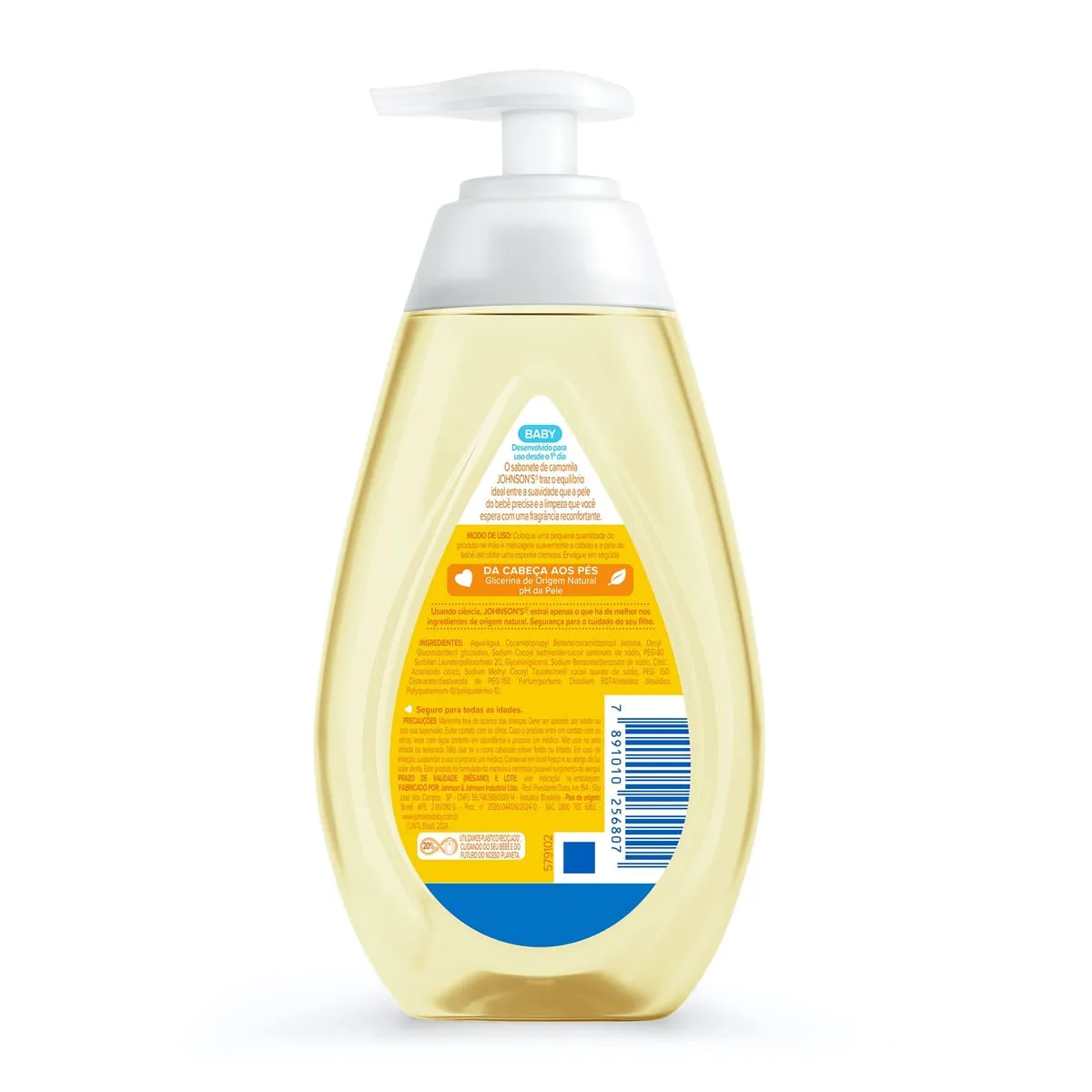 Sabonete Líquido Infantil Johnson's Baby Glicerina Camomila 200ml — foto 2