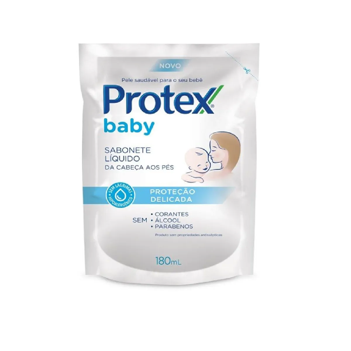 Sabonete Líquido Infantil Protex Baby Delicate Care Proteção Delicada da Cabeça aos Pés Refil 180ml