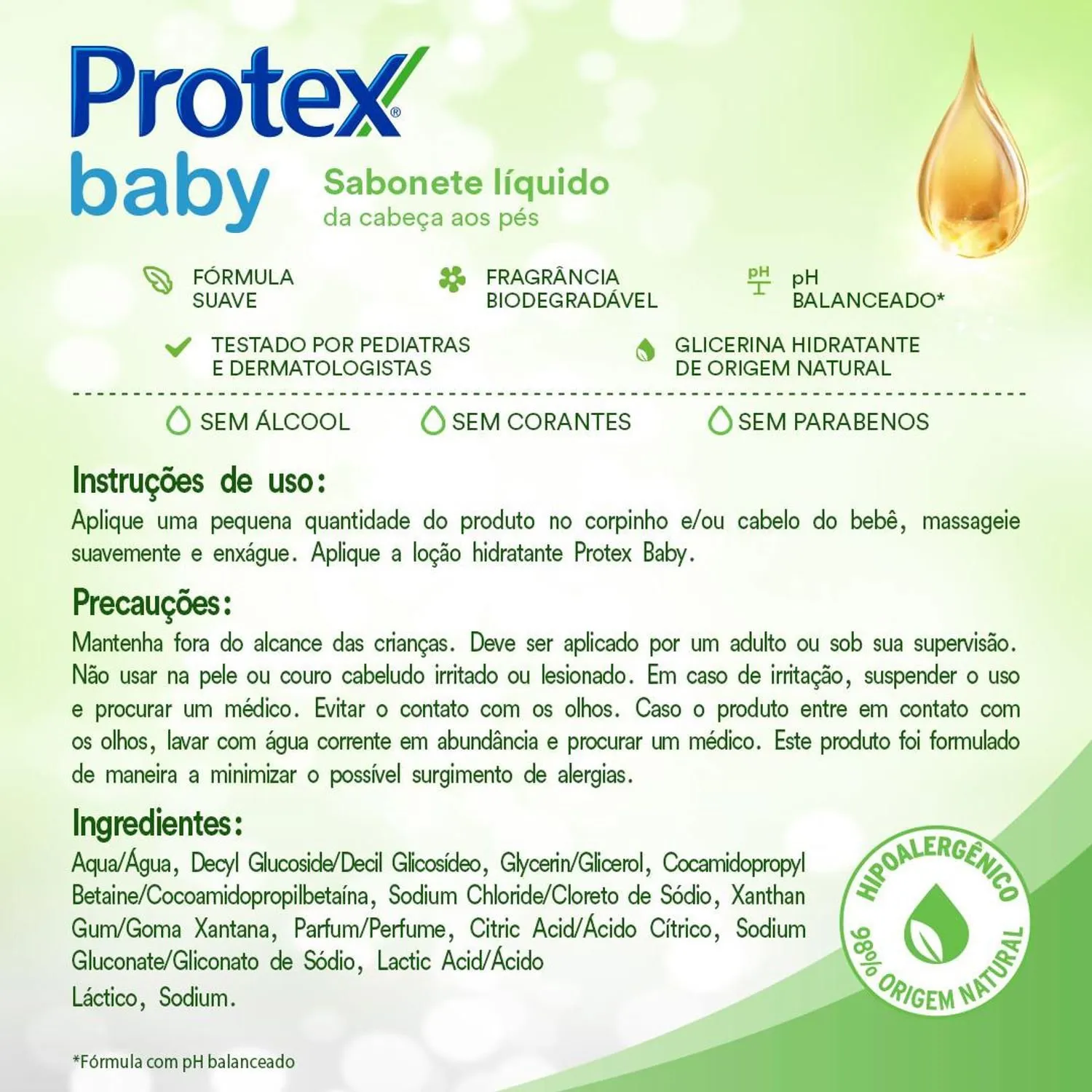 Sabonete Líquido Infantil Protex Baby Glicerina 200ml — foto 3