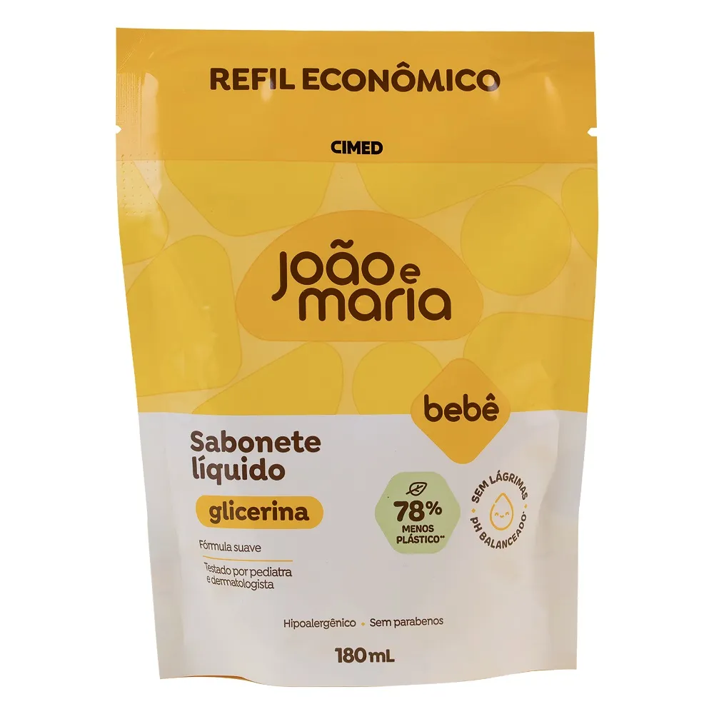 Sabonete Líquido João E Maria Sachê Refil Econômico 180ml