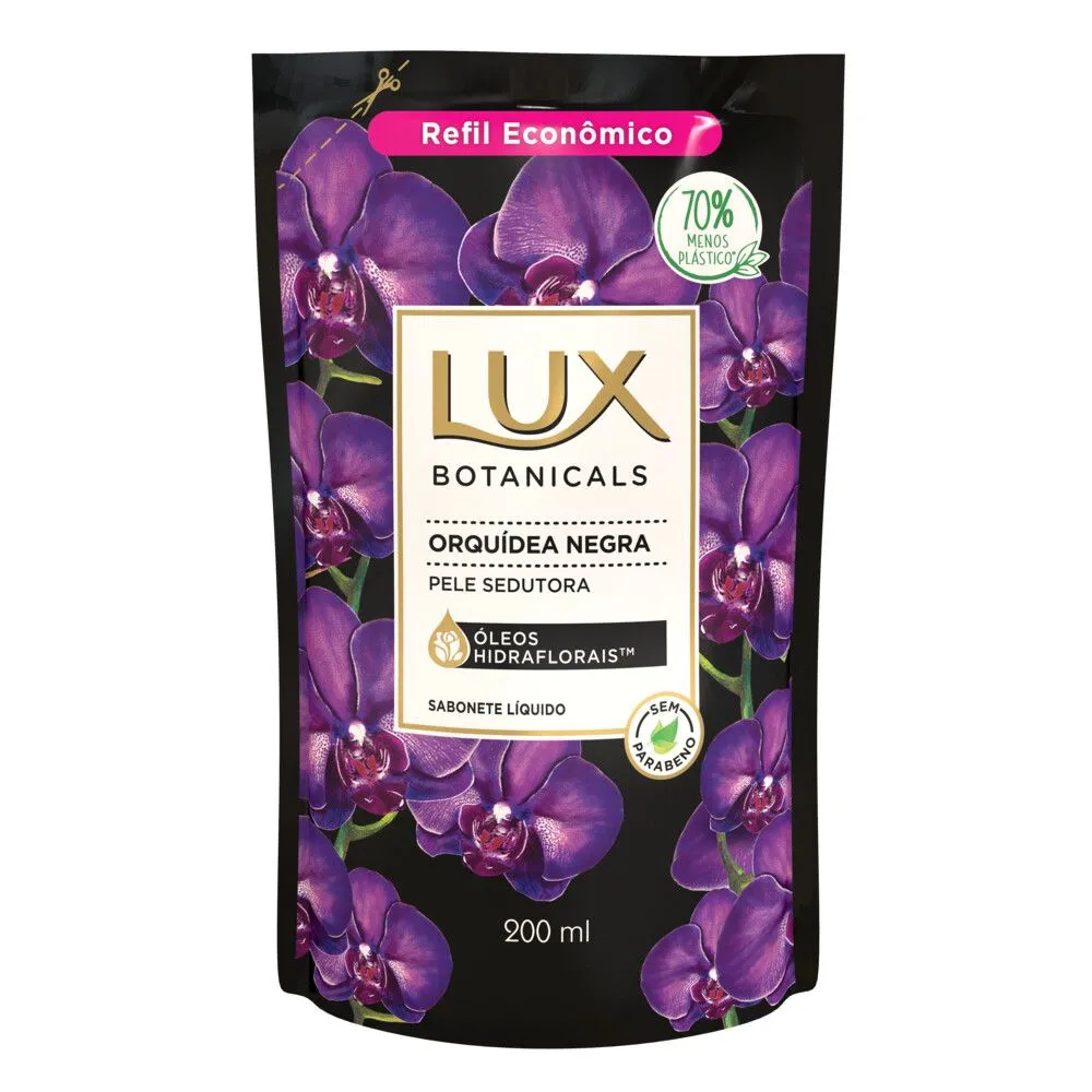 Sabonete Líquido Lux Botanicals Orquídea Negra Refil 200ml — foto 2