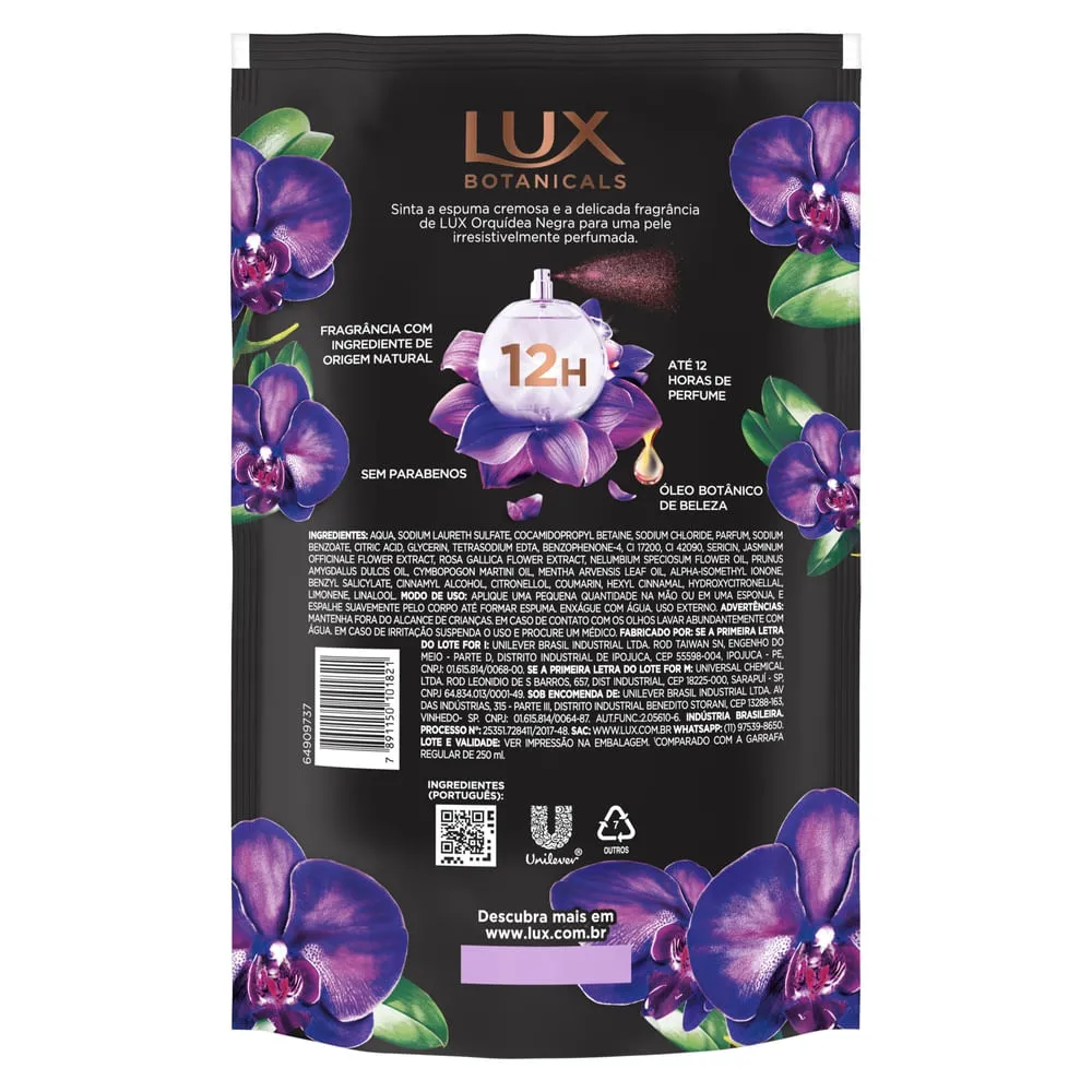 Sabonete Líquido Lux Botanicals Orquídea Negra Refil 900ml — foto 3