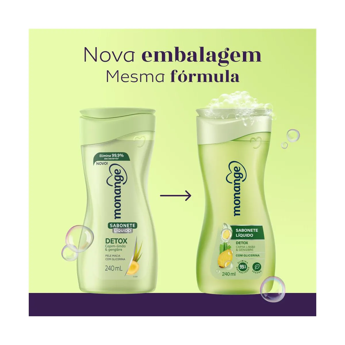 Sabonete Líquido Monange Detox Capim-Limão e Gengibre 240ml — foto 7